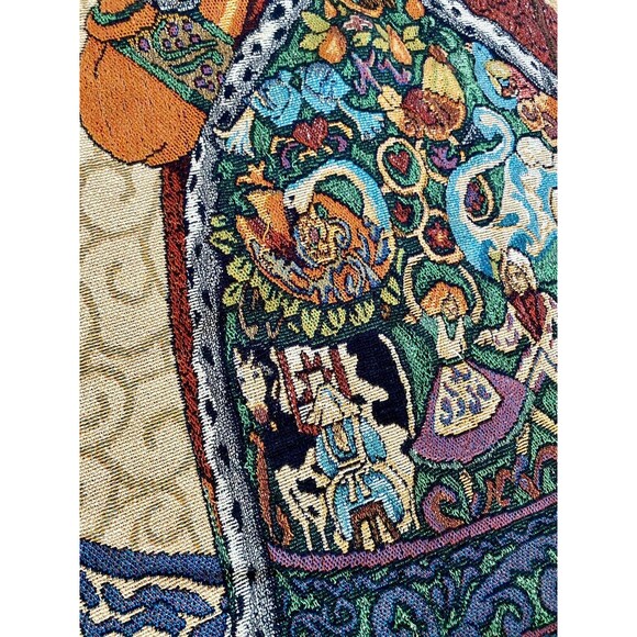 Twelve Days of Christmas Santa Blanket Throw Tapestry Afghan Jim Shore Heartland - Picture 5 of 7